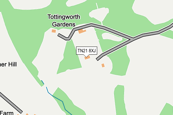 TN21 8XJ map - OS OpenMap – Local (Ordnance Survey)