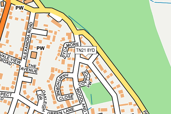 TN21 8YD map - OS OpenMap – Local (Ordnance Survey) TN21 8YD map - OS OpenMap – Local (Ordnance Survey)