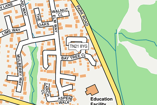 TN21 8YG map - OS OpenMap – Local (Ordnance Survey) TN21 8YG map - OS OpenMap – Local (Ordnance Survey)