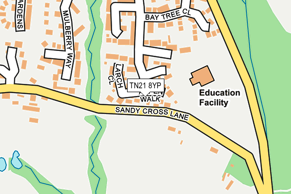 TN21 8YP map - OS OpenMap – Local (Ordnance Survey) TN21 8YP map - OS OpenMap – Local (Ordnance Survey)