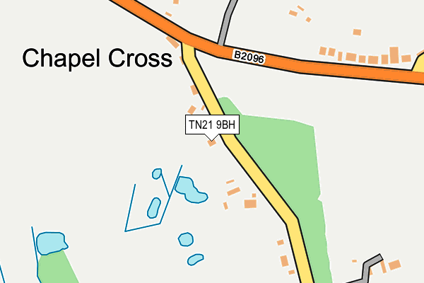 TN21 9BH map - OS OpenMap – Local (Ordnance Survey) TN21 9BH map - OS OpenMap – Local (Ordnance Survey)