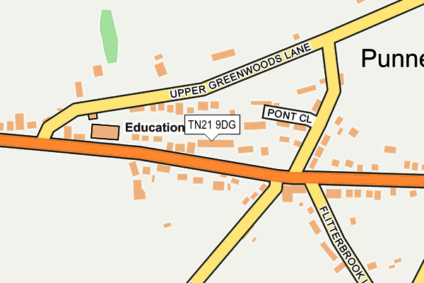 TN21 9DG map - OS OpenMap – Local (Ordnance Survey) TN21 9DG map - OS OpenMap – Local (Ordnance Survey)