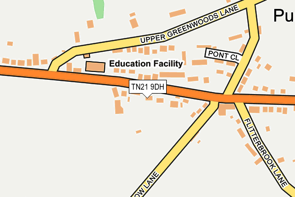TN21 9DH map - OS OpenMap – Local (Ordnance Survey) TN21 9DH map - OS OpenMap – Local (Ordnance Survey)