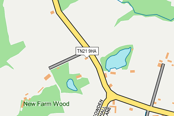 TN21 9HA map - OS OpenMap – Local (Ordnance Survey) TN21 9HA map - OS OpenMap – Local (Ordnance Survey)