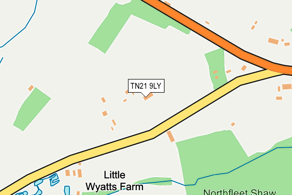 TN21 9LY map - OS OpenMap – Local (Ordnance Survey) TN21 9LY map - OS OpenMap – Local (Ordnance Survey)