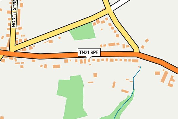 TN21 9PE map - OS OpenMap – Local (Ordnance Survey) TN21 9PE map - OS OpenMap – Local (Ordnance Survey)