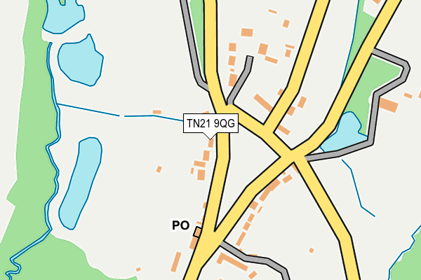 TN21 9QG map - OS OpenMap – Local (Ordnance Survey) TN21 9QG map - OS OpenMap – Local (Ordnance Survey)