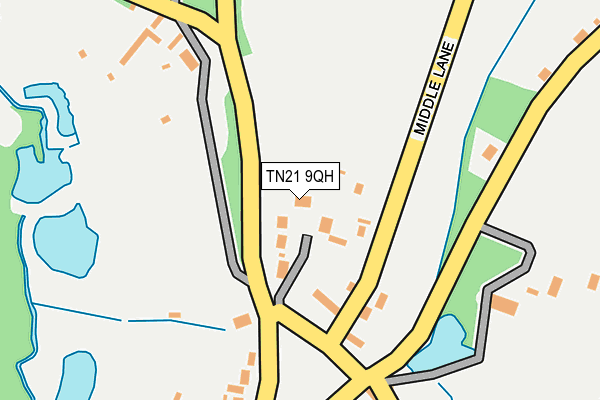TN21 9QH map - OS OpenMap – Local (Ordnance Survey) TN21 9QH map - OS OpenMap – Local (Ordnance Survey)