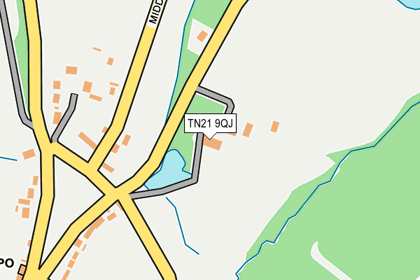 TN21 9QJ map - OS OpenMap – Local (Ordnance Survey) TN21 9QJ map - OS OpenMap – Local (Ordnance Survey)