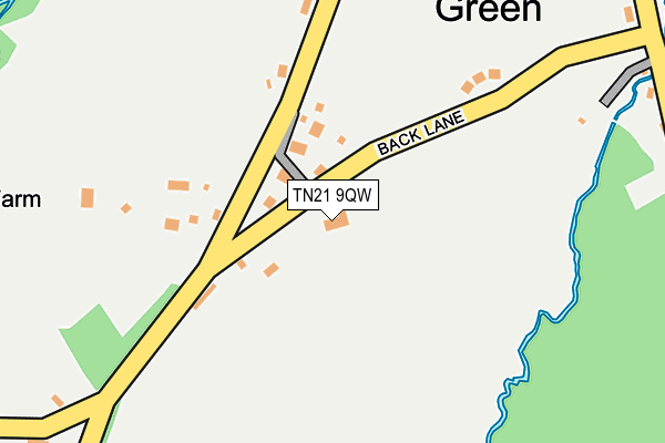 TN21 9QW map - OS OpenMap – Local (Ordnance Survey) TN21 9QW map - OS OpenMap – Local (Ordnance Survey)