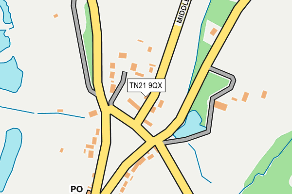 TN21 9QX map - OS OpenMap – Local (Ordnance Survey) TN21 9QX map - OS OpenMap – Local (Ordnance Survey)