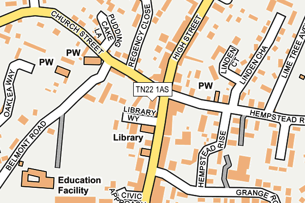 TN22 1AS map - OS OpenMap – Local (Ordnance Survey) TN22 1AS map - OS OpenMap – Local (Ordnance Survey)