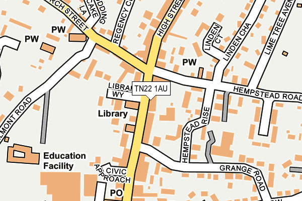TN22 1AU map - OS OpenMap – Local (Ordnance Survey) TN22 1AU map - OS OpenMap – Local (Ordnance Survey)