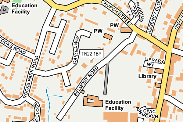TN22 1BP map - OS OpenMap – Local (Ordnance Survey) TN22 1BP map - OS OpenMap – Local (Ordnance Survey)
