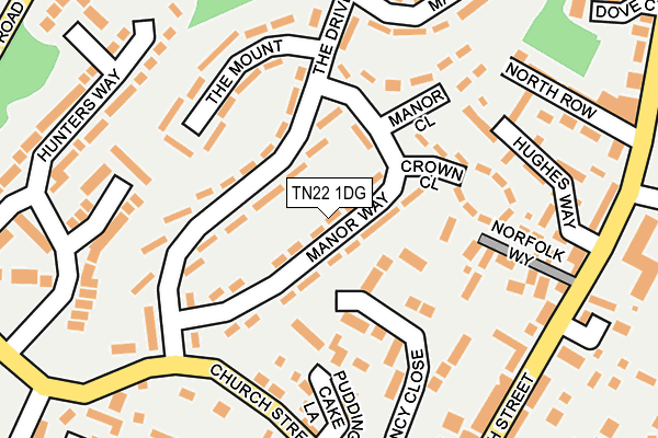 TN22 1DG map - OS OpenMap – Local (Ordnance Survey) TN22 1DG map - OS OpenMap – Local (Ordnance Survey)