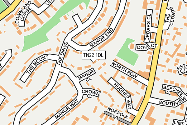 TN22 1DL map - OS OpenMap – Local (Ordnance Survey) TN22 1DL map - OS OpenMap – Local (Ordnance Survey)