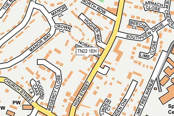 TN22 1EH map - OS OpenMap – Local (Ordnance Survey) TN22 1EH map - OS OpenMap – Local (Ordnance Survey)
