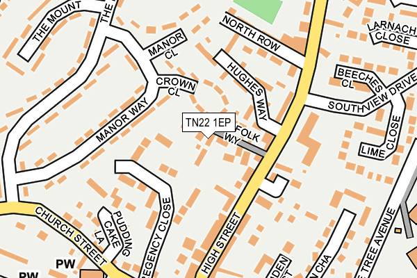 TN22 1EP map - OS OpenMap – Local (Ordnance Survey) TN22 1EP map - OS OpenMap – Local (Ordnance Survey)