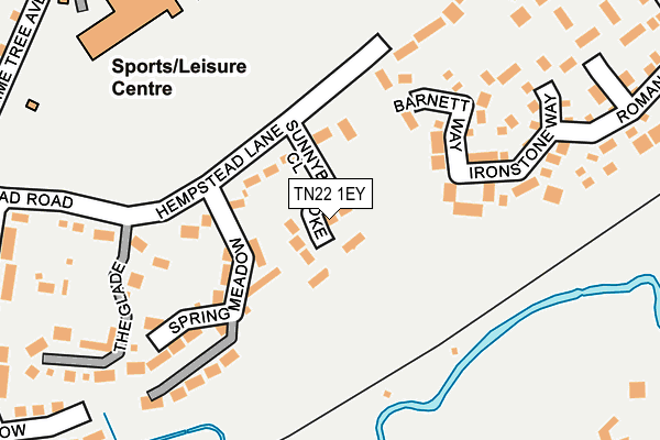 TN22 1EY map - OS OpenMap – Local (Ordnance Survey) TN22 1EY map - OS OpenMap – Local (Ordnance Survey)