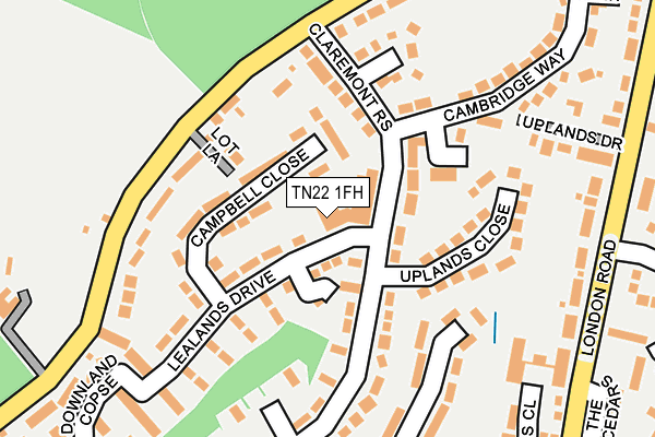 TN22 1FH map - OS OpenMap – Local (Ordnance Survey) TN22 1FH map - OS OpenMap – Local (Ordnance Survey)