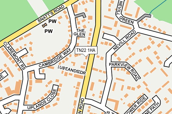TN22 1HA map - OS OpenMap – Local (Ordnance Survey) TN22 1HA map - OS OpenMap – Local (Ordnance Survey)