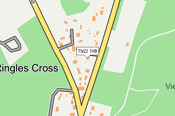 TN22 1HB map - OS OpenMap – Local (Ordnance Survey) TN22 1HB map - OS OpenMap – Local (Ordnance Survey)