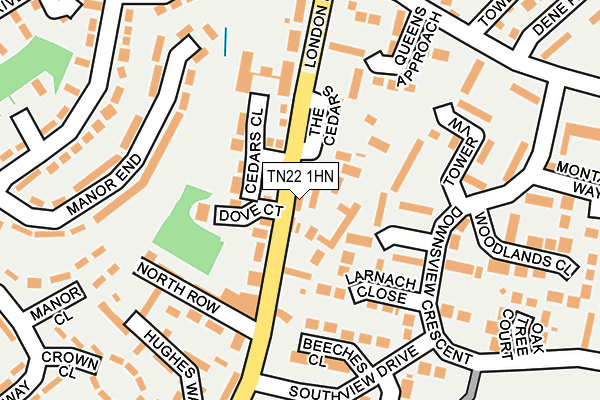 TN22 1HN map - OS OpenMap – Local (Ordnance Survey) TN22 1HN map - OS OpenMap – Local (Ordnance Survey)
