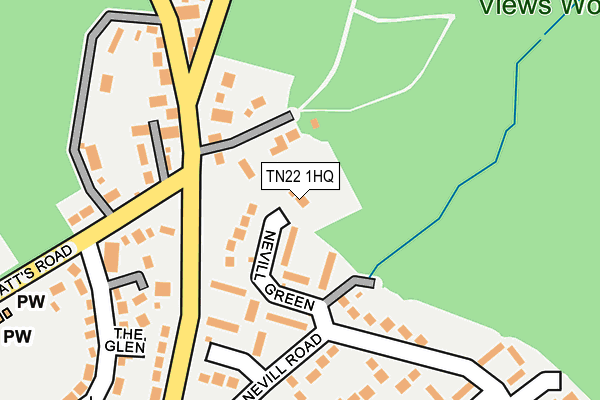 TN22 1HQ map - OS OpenMap – Local (Ordnance Survey) TN22 1HQ map - OS OpenMap – Local (Ordnance Survey)