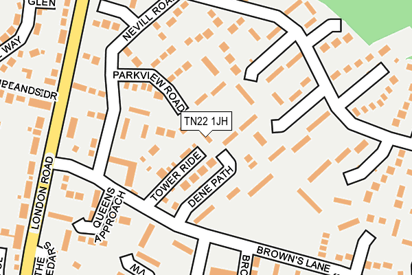 TN22 1JH map - OS OpenMap – Local (Ordnance Survey) TN22 1JH map - OS OpenMap – Local (Ordnance Survey)