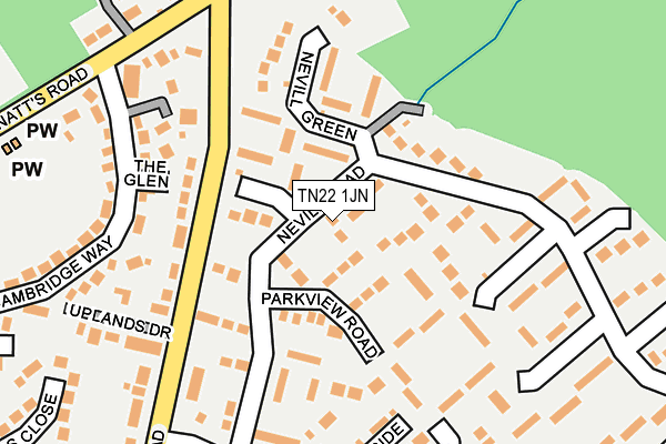 TN22 1JN map - OS OpenMap – Local (Ordnance Survey) TN22 1JN map - OS OpenMap – Local (Ordnance Survey)