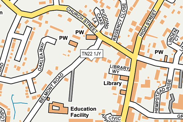 TN22 1JY map - OS OpenMap – Local (Ordnance Survey) TN22 1JY map - OS OpenMap – Local (Ordnance Survey)