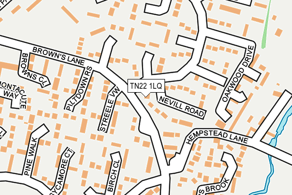 TN22 1LQ map - OS OpenMap – Local (Ordnance Survey) TN22 1LQ map - OS OpenMap – Local (Ordnance Survey)