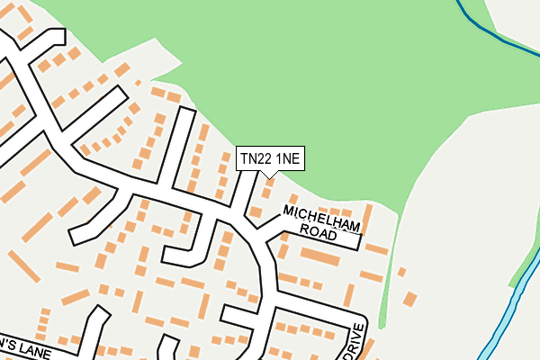 TN22 1NE map - OS OpenMap – Local (Ordnance Survey) TN22 1NE map - OS OpenMap – Local (Ordnance Survey)