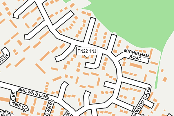 TN22 1NJ map - OS OpenMap – Local (Ordnance Survey) TN22 1NJ map - OS OpenMap – Local (Ordnance Survey)