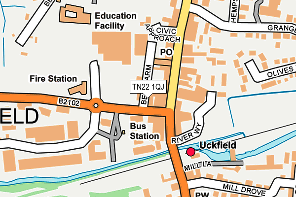 TN22 1QJ map - OS OpenMap – Local (Ordnance Survey) TN22 1QJ map - OS OpenMap – Local (Ordnance Survey)