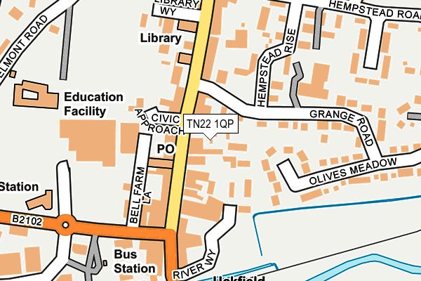 TN22 1QP map - OS OpenMap – Local (Ordnance Survey) TN22 1QP map - OS OpenMap – Local (Ordnance Survey)