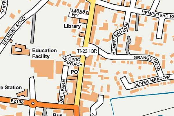 TN22 1QR map - OS OpenMap – Local (Ordnance Survey)