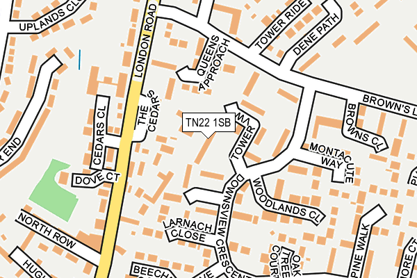 TN22 1SB map - OS OpenMap – Local (Ordnance Survey) TN22 1SB map - OS OpenMap – Local (Ordnance Survey)
