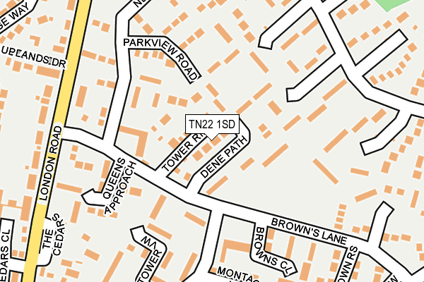 TN22 1SD map - OS OpenMap – Local (Ordnance Survey) TN22 1SD map - OS OpenMap – Local (Ordnance Survey)