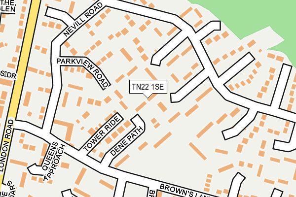 TN22 1SE map - OS OpenMap – Local (Ordnance Survey) TN22 1SE map - OS OpenMap – Local (Ordnance Survey)