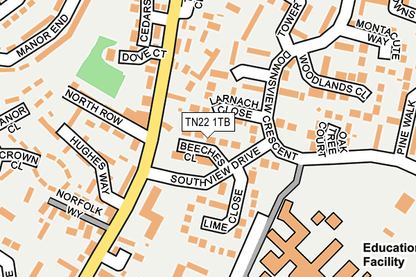TN22 1TB map - OS OpenMap – Local (Ordnance Survey) TN22 1TB map - OS OpenMap – Local (Ordnance Survey)