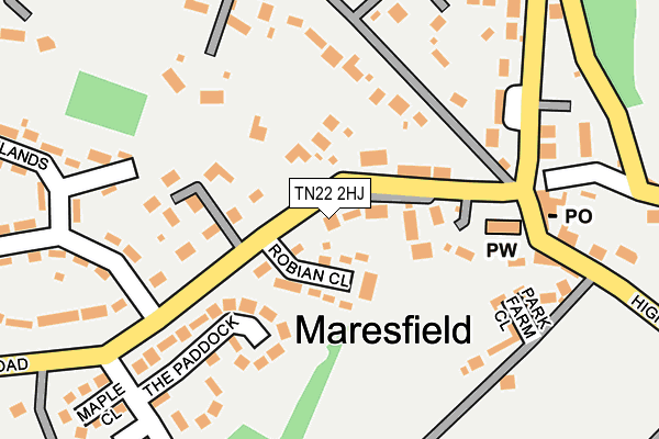 TN22 2HJ map - OS OpenMap – Local (Ordnance Survey) TN22 2HJ map - OS OpenMap – Local (Ordnance Survey)