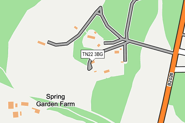 TN22 3BG map - OS OpenMap – Local (Ordnance Survey) TN22 3BG map - OS OpenMap – Local (Ordnance Survey)