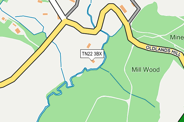 TN22 3BX map - OS OpenMap – Local (Ordnance Survey)