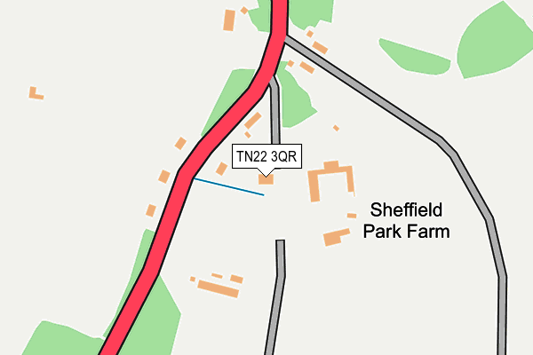 TN22 3QR map - OS OpenMap – Local (Ordnance Survey) TN22 3QR map - OS OpenMap – Local (Ordnance Survey)