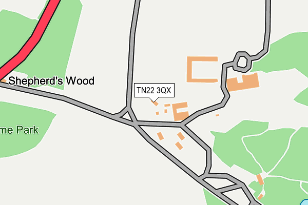 TN22 3QX map - OS OpenMap – Local (Ordnance Survey) TN22 3QX map - OS OpenMap – Local (Ordnance Survey)