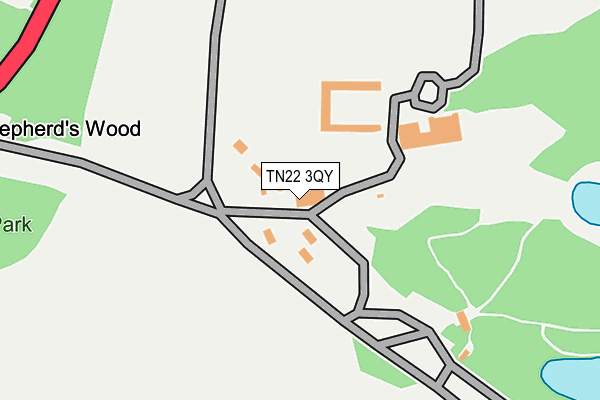 TN22 3QY map - OS OpenMap – Local (Ordnance Survey) TN22 3QY map - OS OpenMap – Local (Ordnance Survey)