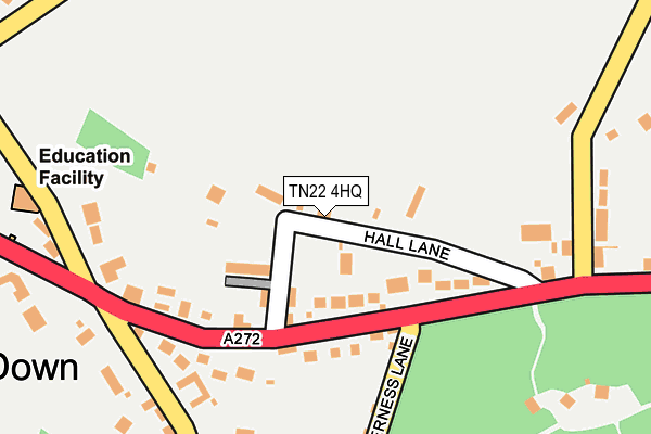 TN22 4HQ map - OS OpenMap – Local (Ordnance Survey) TN22 4HQ map - OS OpenMap – Local (Ordnance Survey)