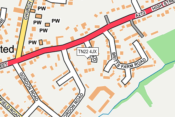 TN22 4JX map - OS OpenMap – Local (Ordnance Survey) TN22 4JX map - OS OpenMap – Local (Ordnance Survey)