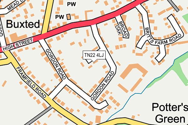 TN22 4LJ map - OS OpenMap – Local (Ordnance Survey) TN22 4LJ map - OS OpenMap – Local (Ordnance Survey)